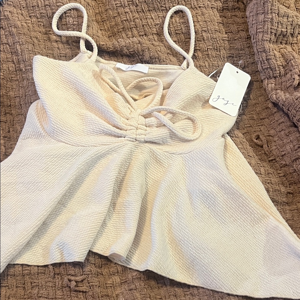 Flowy cream color tank top